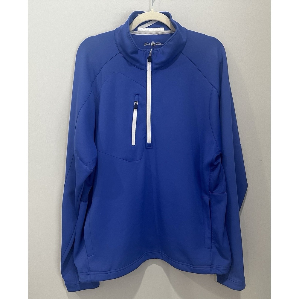 Zero Restriction Brooks Brothers 1/2 Zip Pullover Mens XXL Blue Golf Tour Series